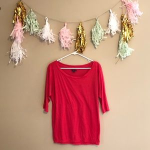 American Eagle Pink wide shoulder top